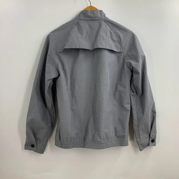 Banana Republic Men's Grey Micro Houndstooth Lightweight‎ Club Jacket Size S - Picture 2 of 11